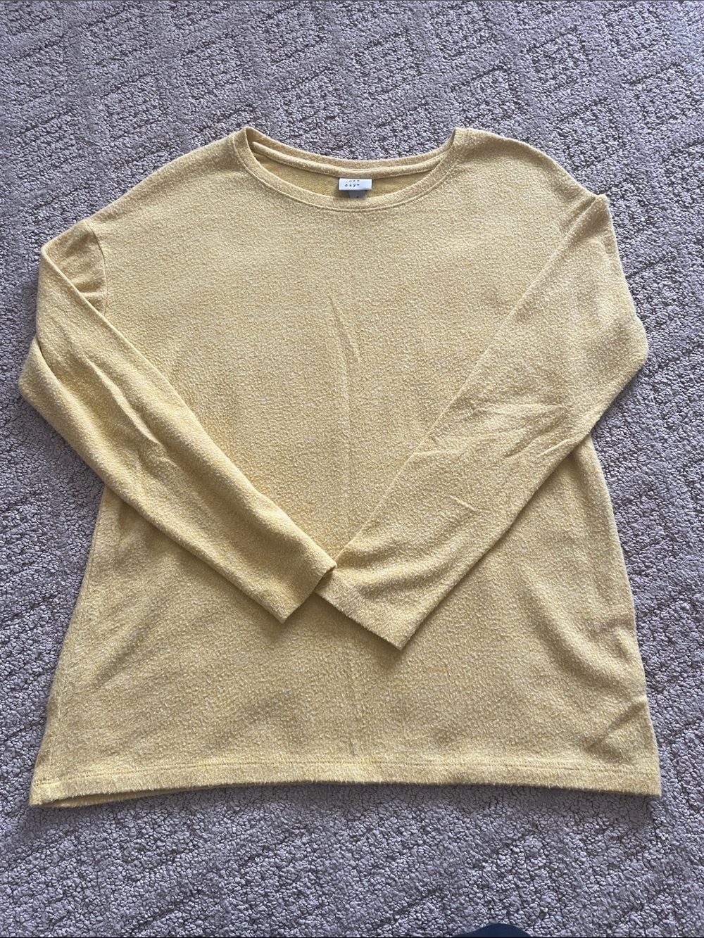 a new day Crewneck Sweater in Mustard Yellow